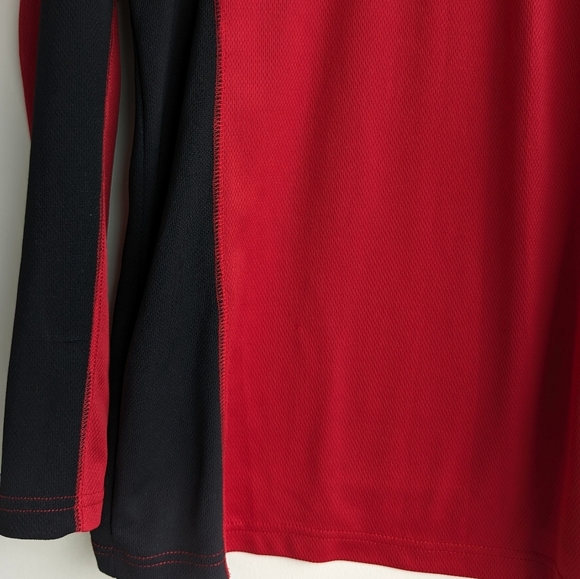 North Face red & black long sleeve shirt - Picture 4 of 5